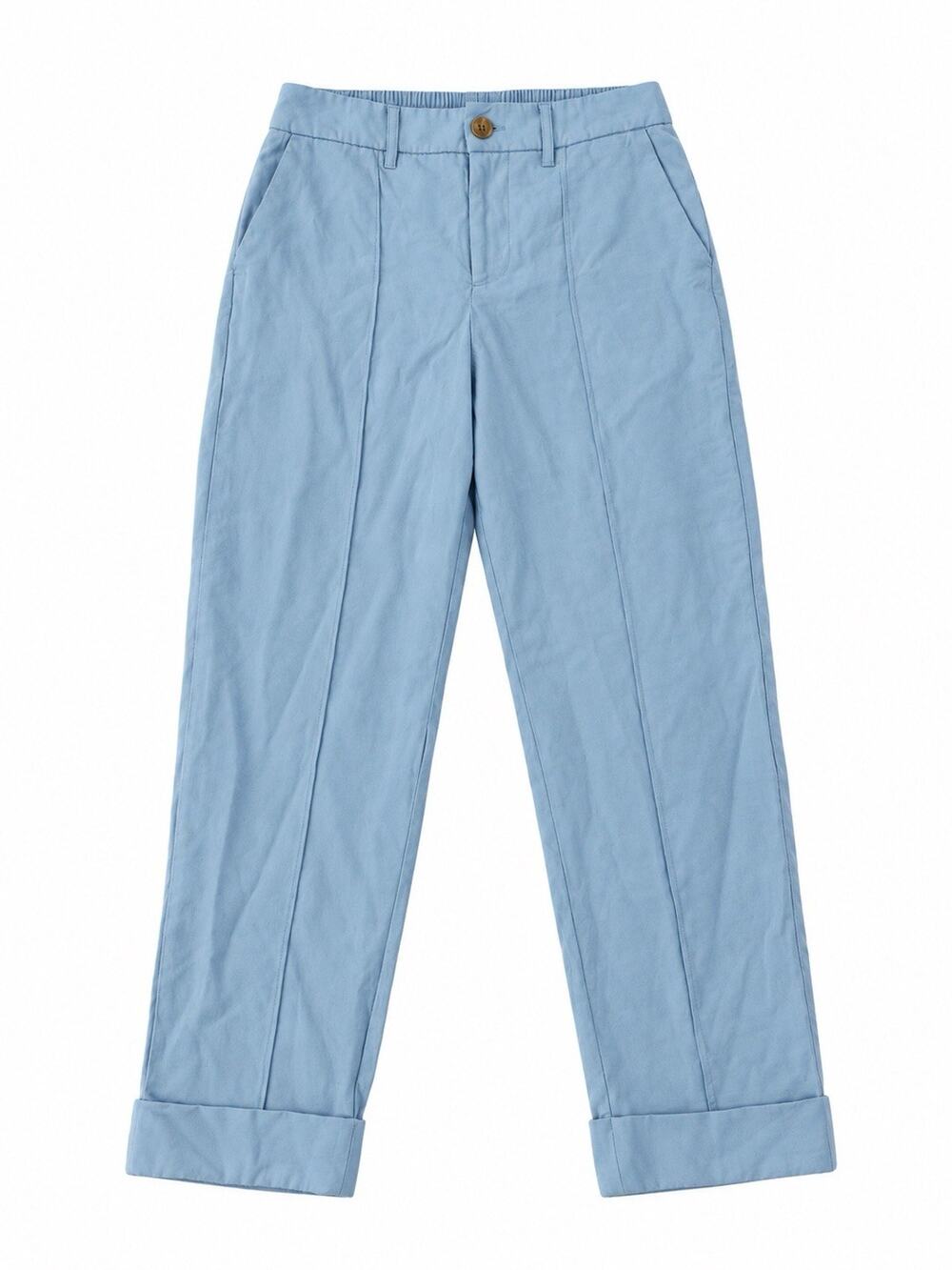 A New Day Womenβs Size 4 Light Blue Cuffed Ankle Pants High Rise Casual